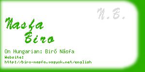 nasfa biro business card