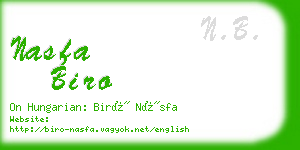 nasfa biro business card